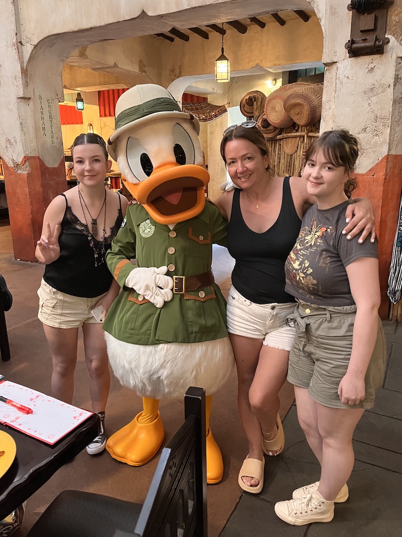 me and girls with donald duck